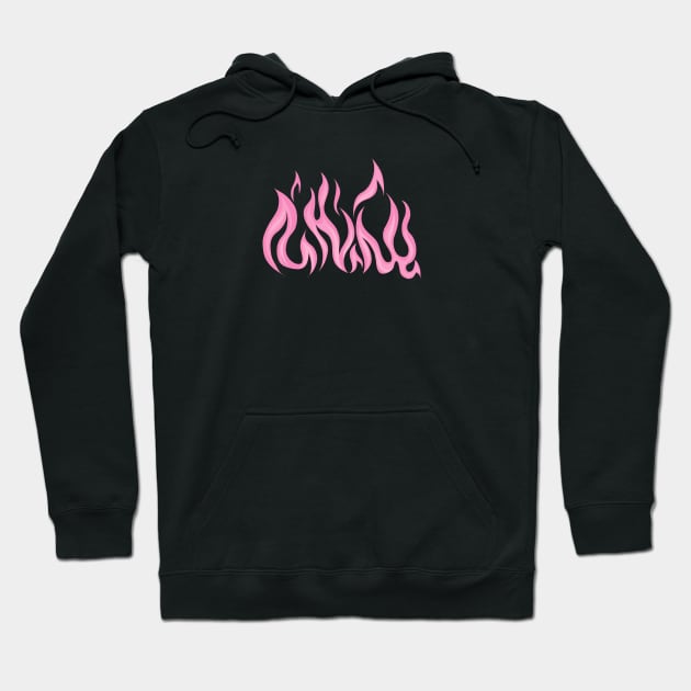 Pink Fire Hoodie by Just In Tee Shirts